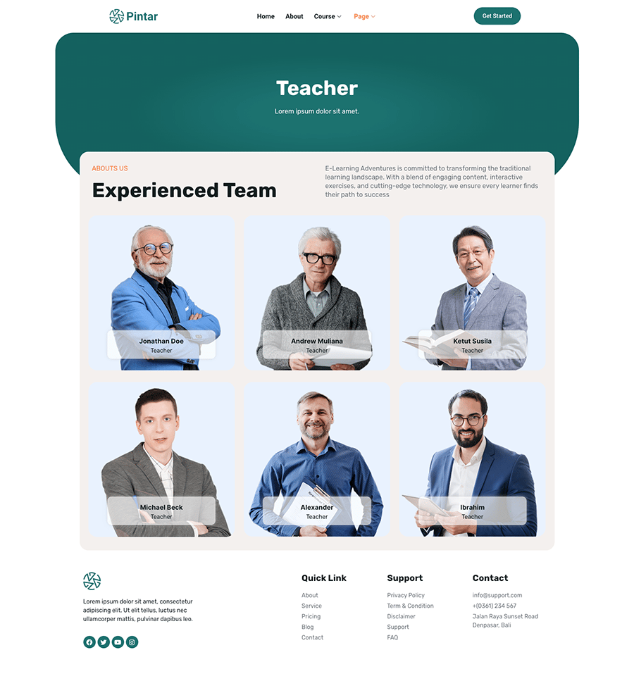Pintar - Online Courses Elementor Template Kit ft. classes & course ...