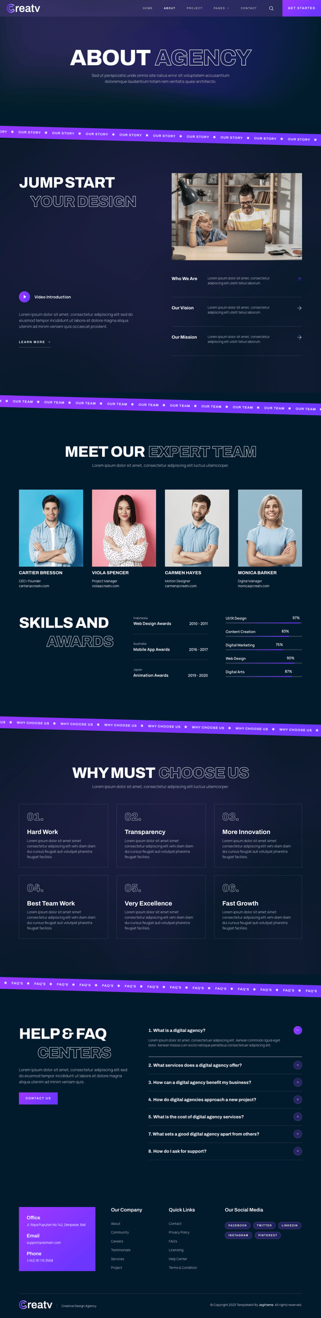 Creatv – Creative Design Agency Elementor Template Kit, WP Template ...
