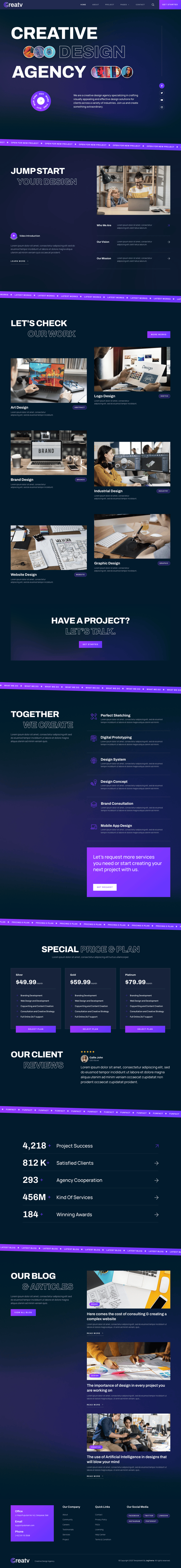 Creatv – Creative Design Agency Elementor Template Kit, WP Template ...