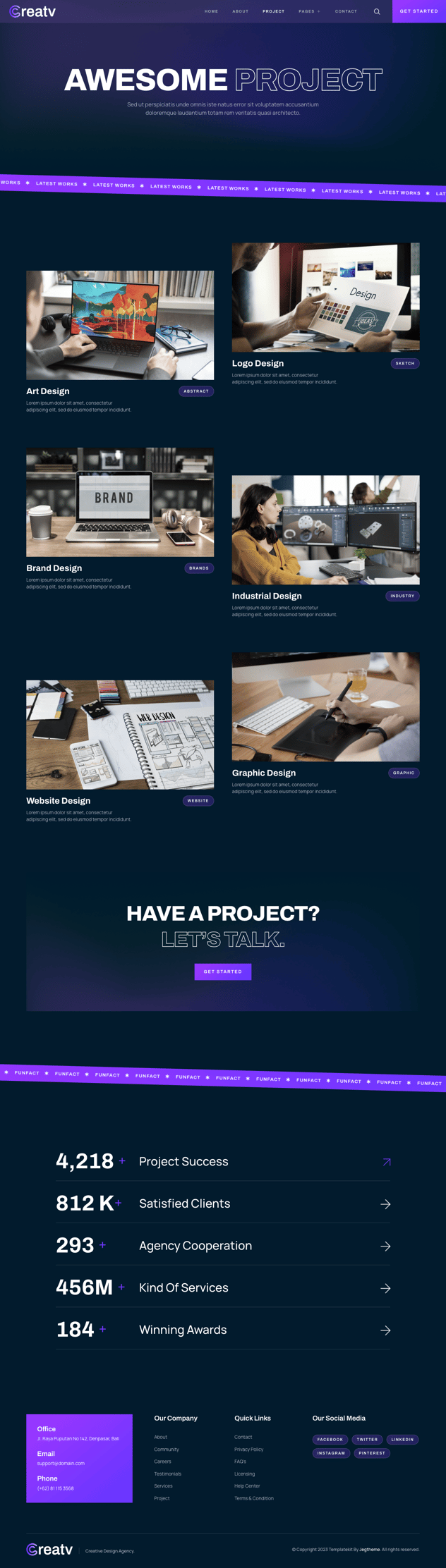 Creatv – Creative Design Agency Elementor Template Kit, WP Template ...