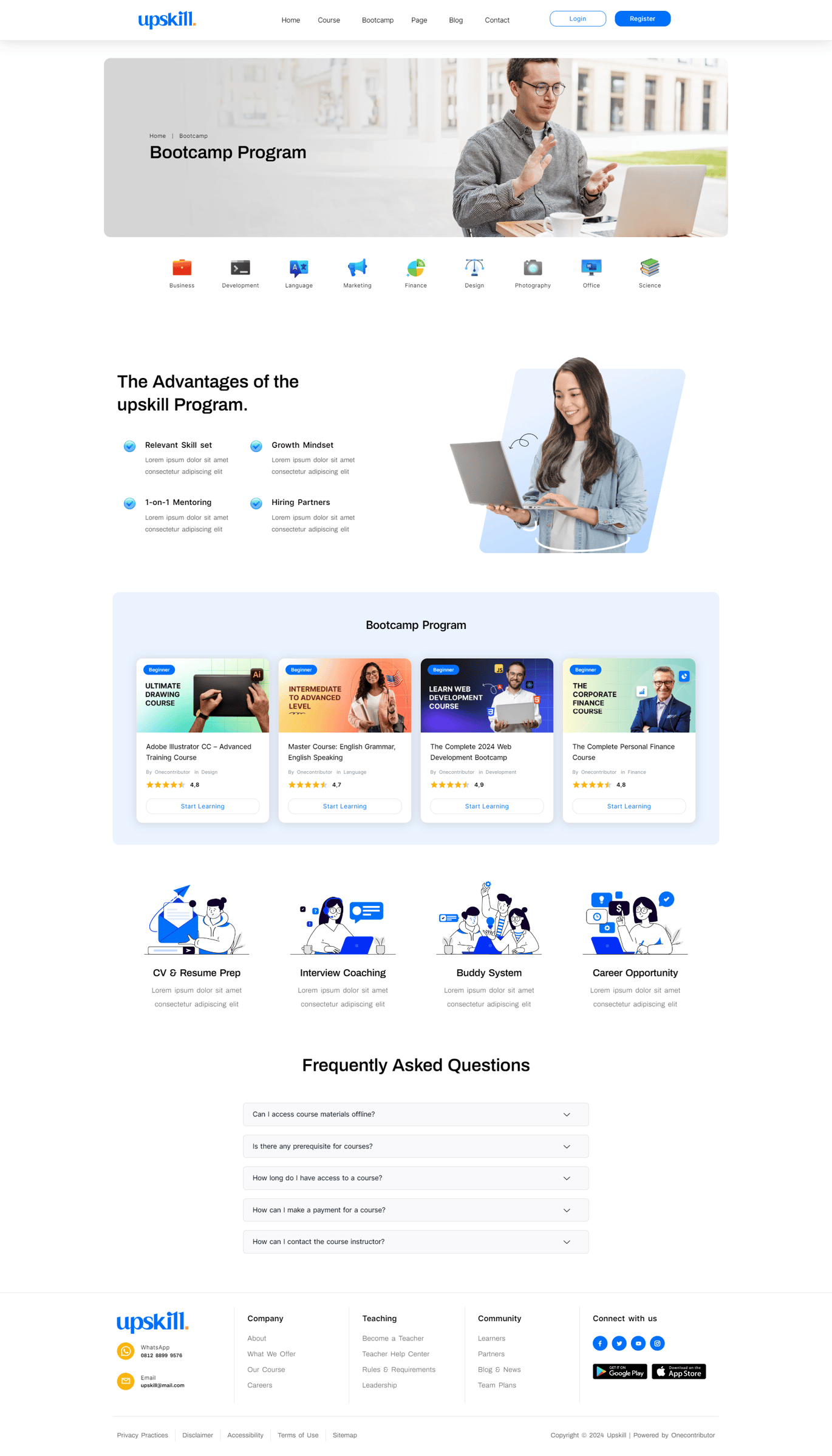 Upskill - Online Course Elementor Pro Template Kit, WP Template Kits ft ...