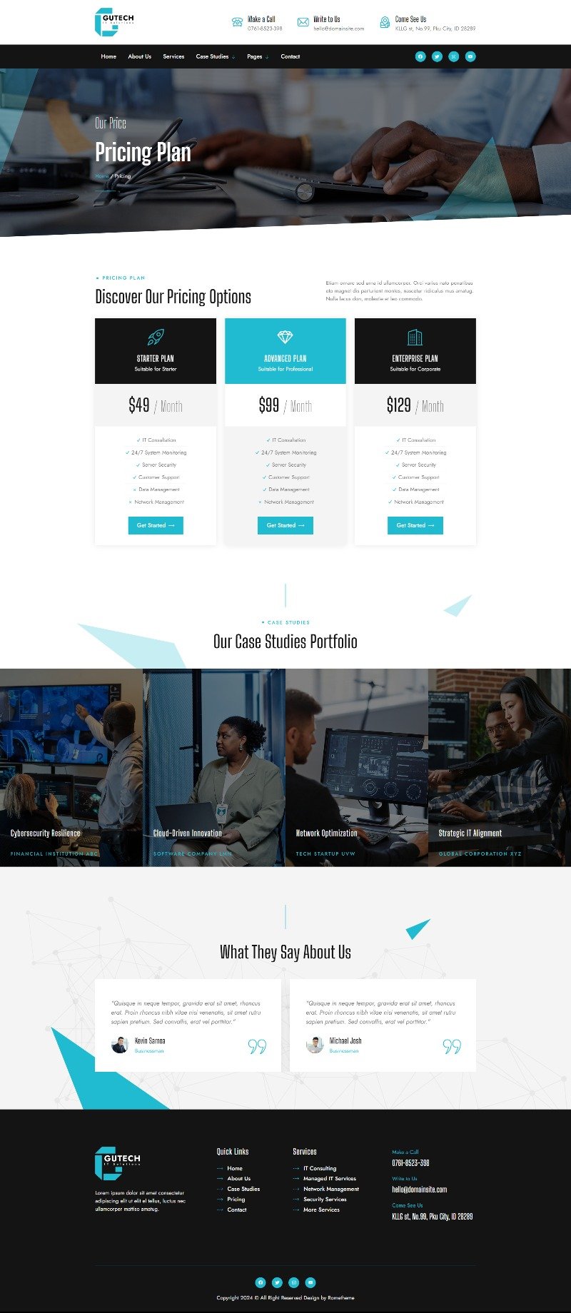 Gutech - IT Solutions Elementor Template Kit, WP Template Kits ft ...