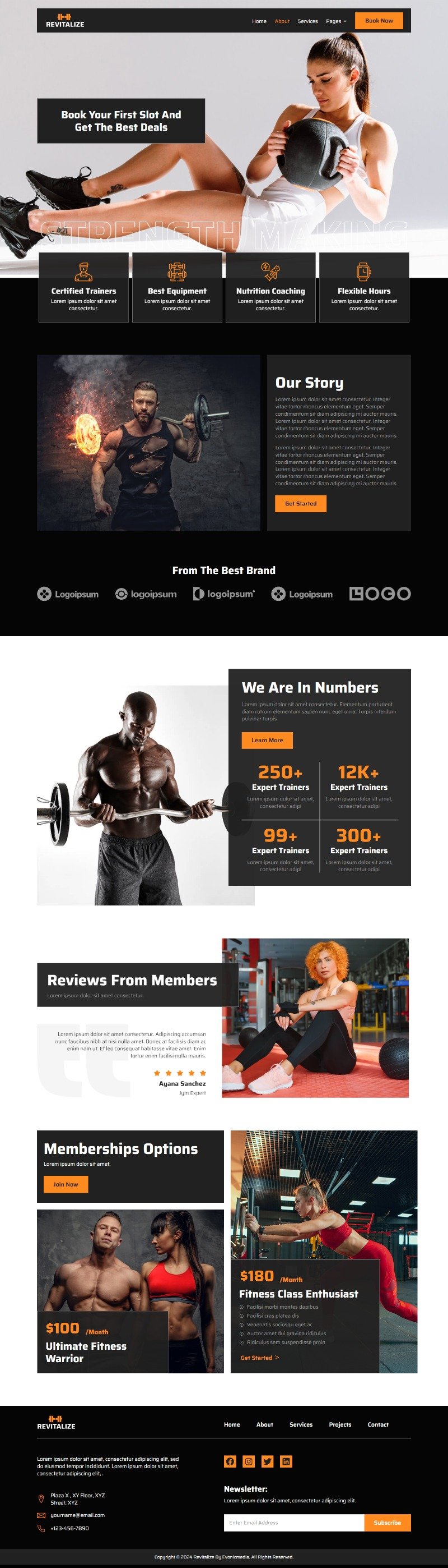 Revitalize - Fitness Gym Elementor Template Kit, WP Template Kits ft ...