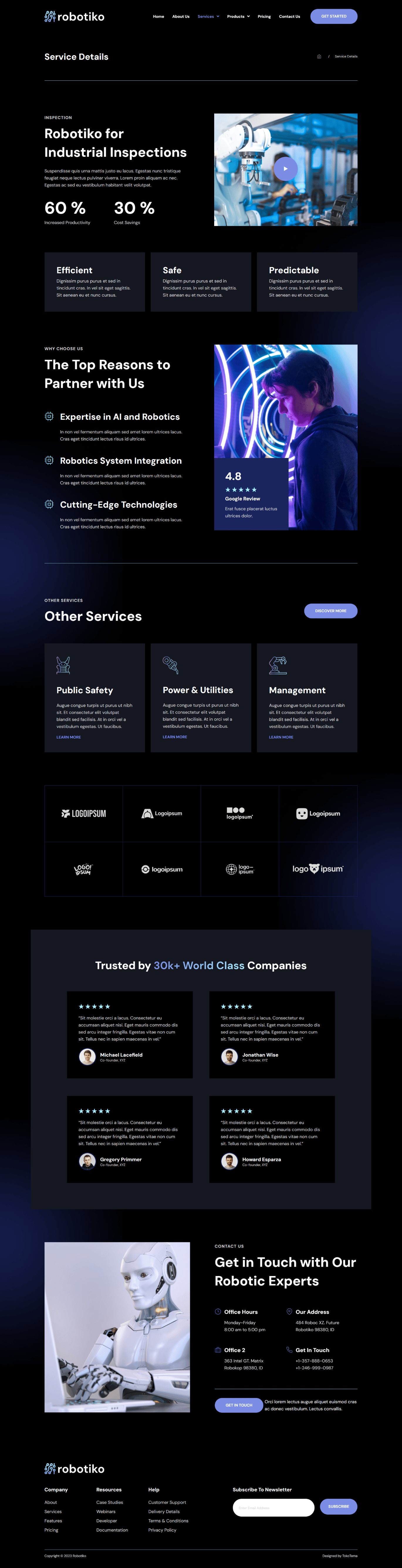 Robotiko - Robotic & AI Elementor Template Kit ft. ai solutions ...