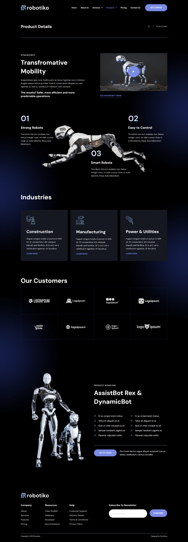 Robotiko - Robotic & AI Elementor Template Kit ft. ai solutions ...