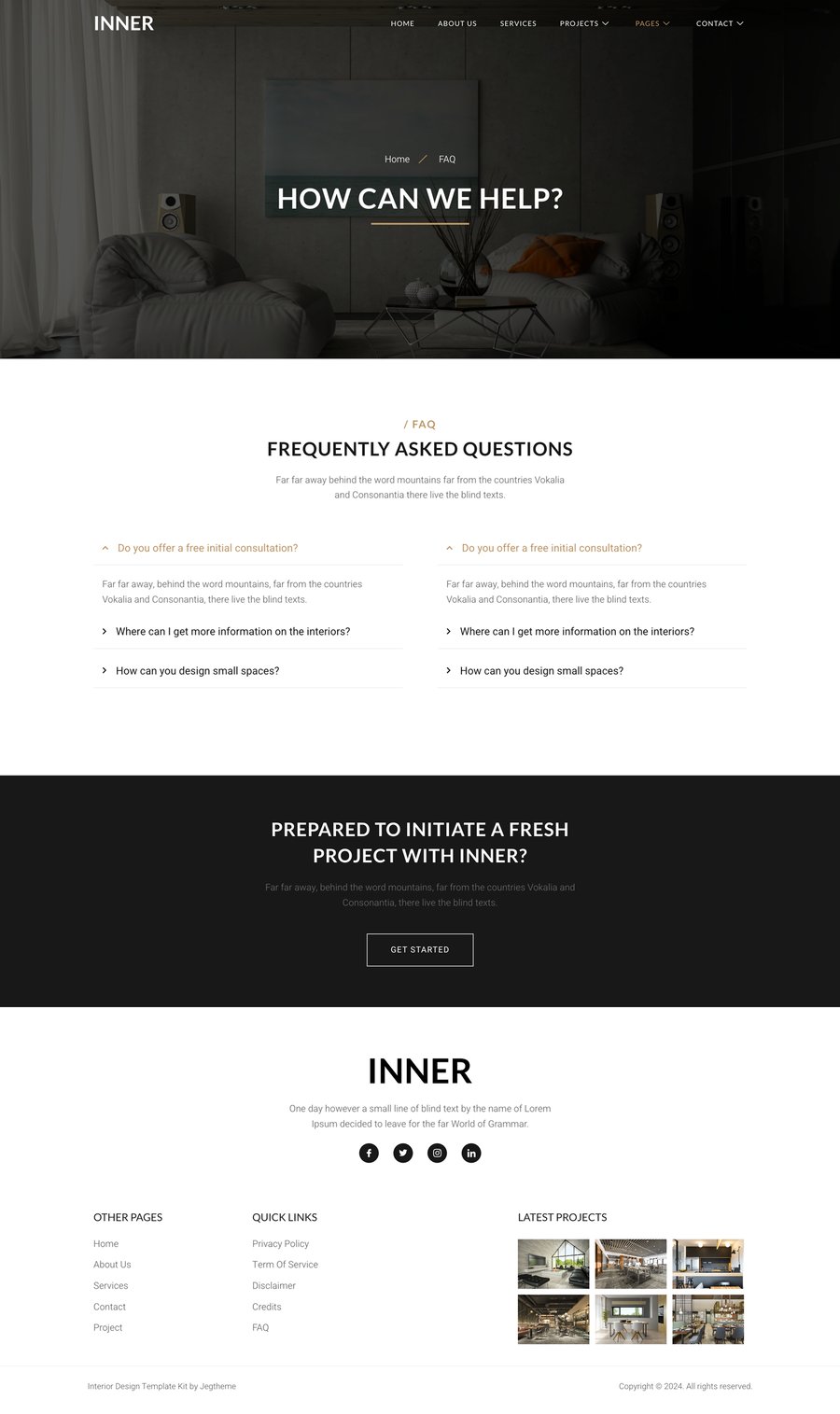 Inner – Interior Design & Architecture Template Kit, WP Template Kits ...