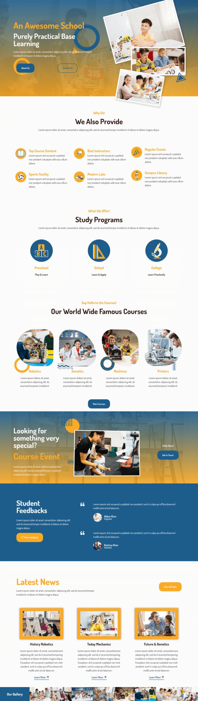 Schooly - Education & Online Courses Elementor Pro Template Kit, WP ...