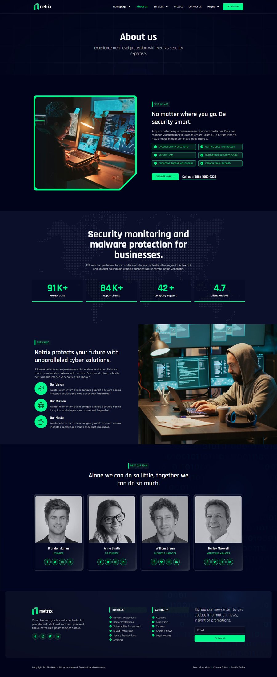 Netrix - Cyber Security Services Elementor Template Kit, WP Template ...