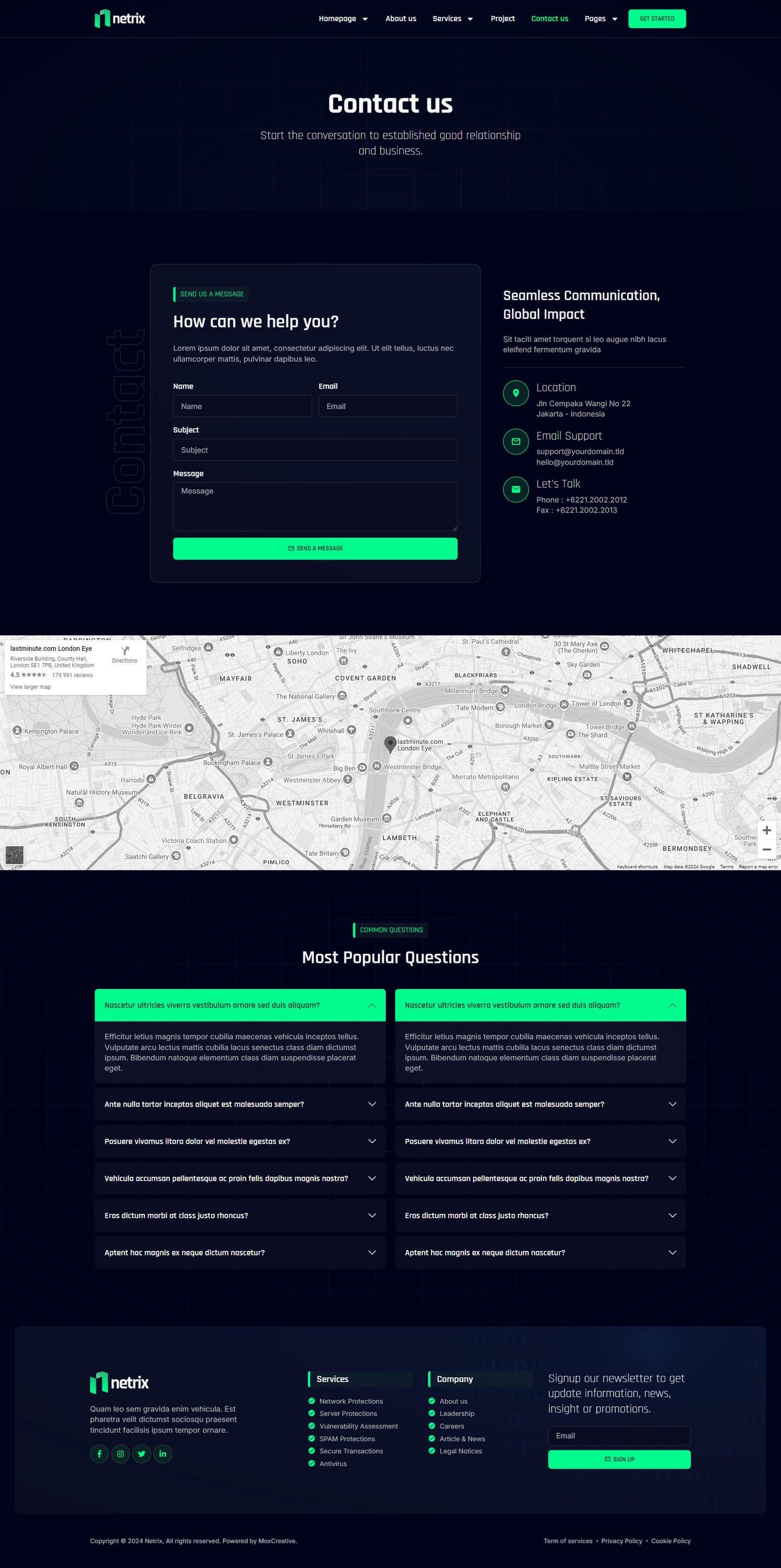 Netrix - Cyber Security Services Elementor Template Kit, WP Template ...