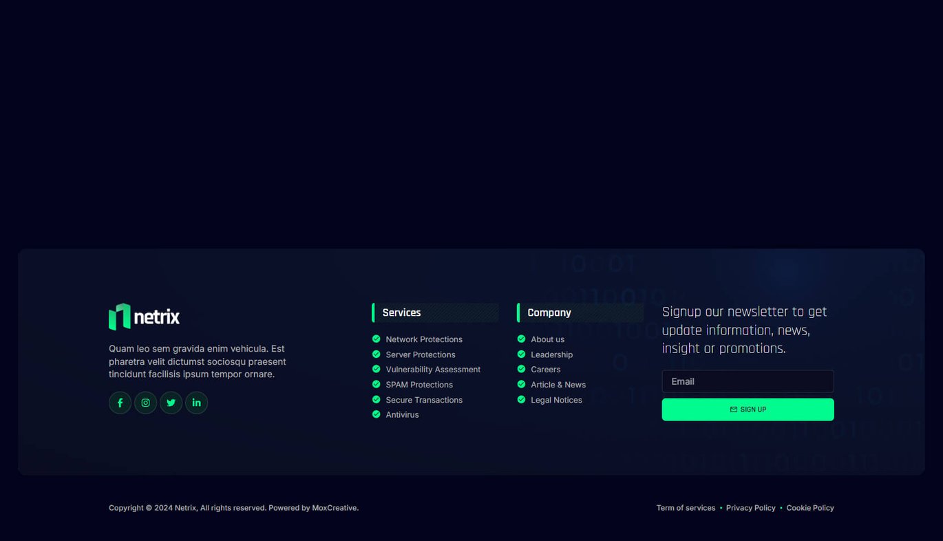 Netrix - Cyber Security Services Elementor Template Kit, WP Template ...