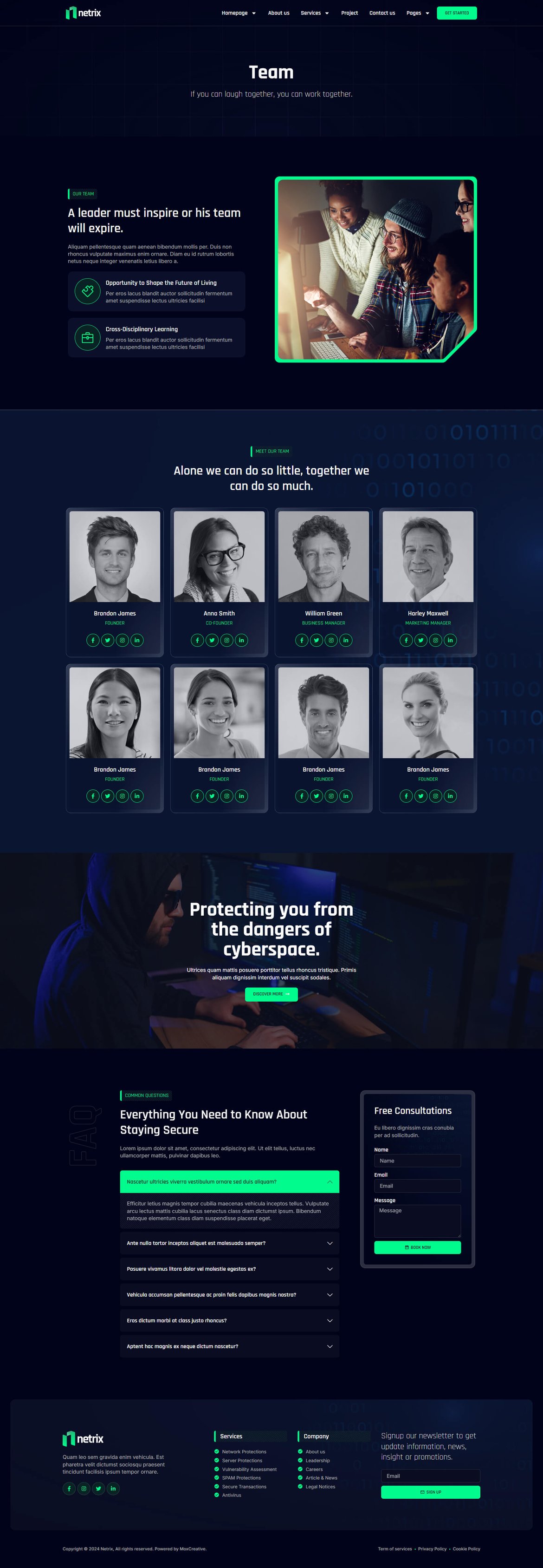 Netrix - Cyber Security Services Elementor Template Kit, WP Template ...