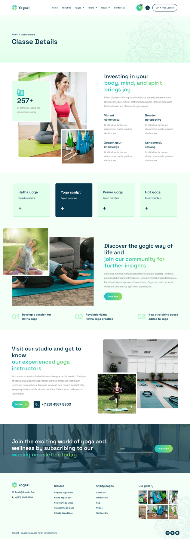 Yogazi - Yoga Studio Elementor Pro Template Kit
