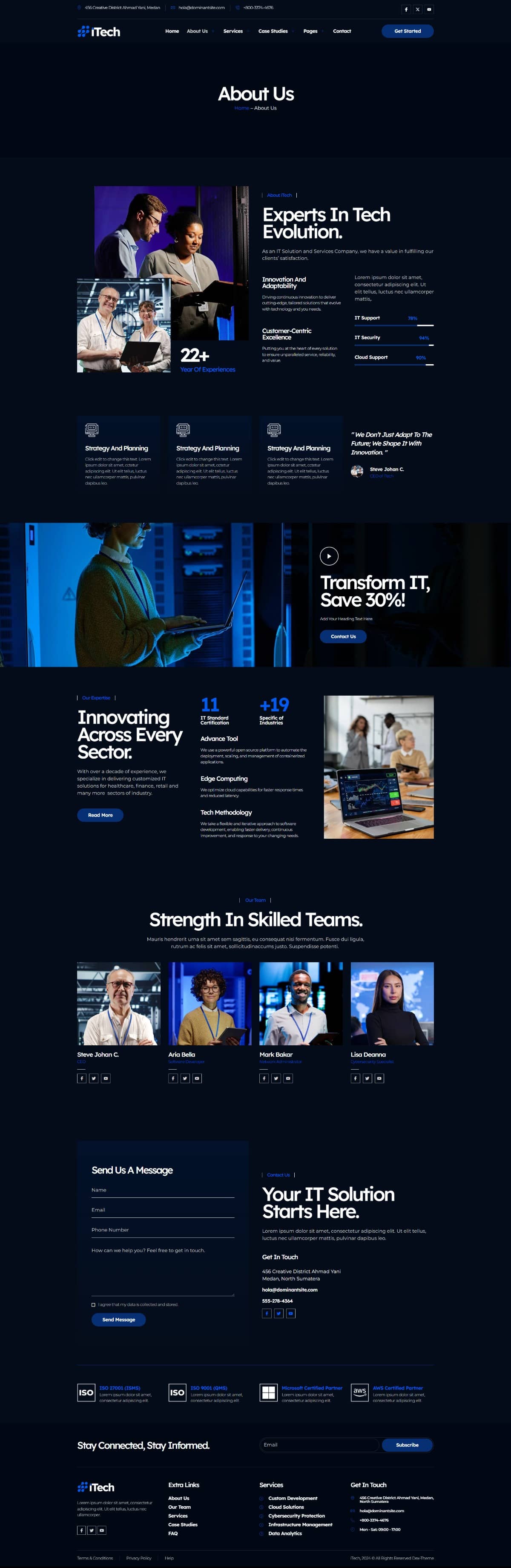 iTech - IT Solutions & Services Company Elementor Template Kit, WP ...