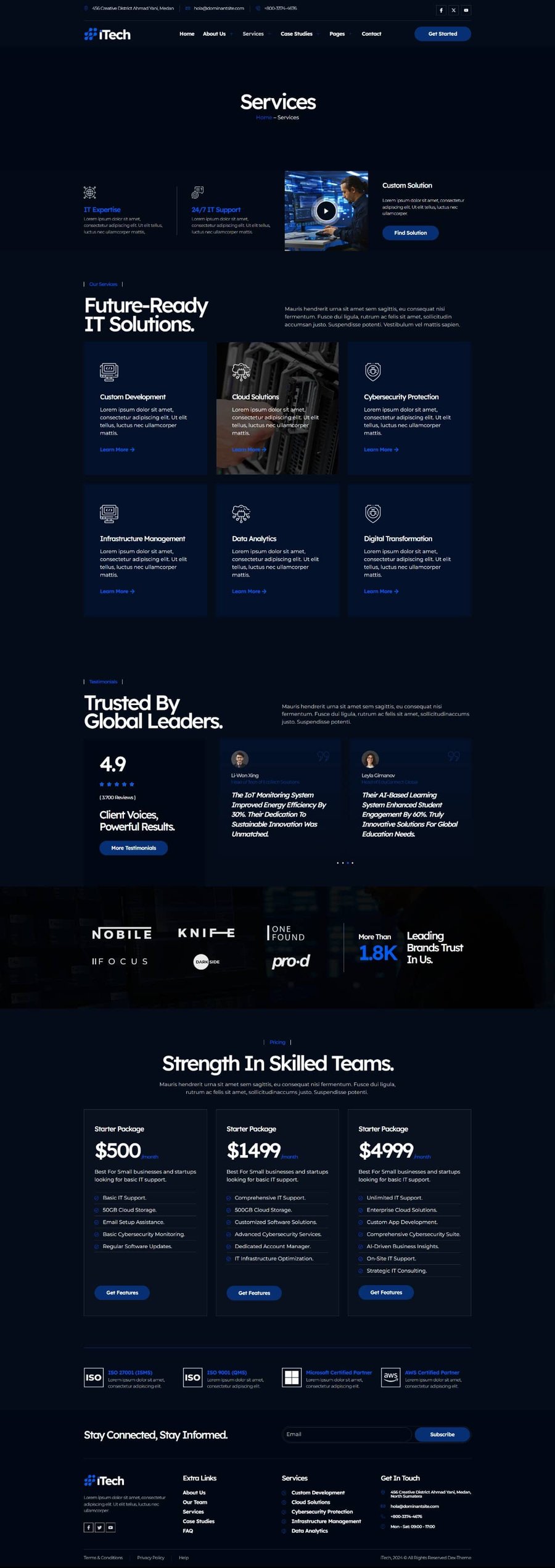 iTech - IT Solutions & Services Company Elementor Template Kit, WP ...