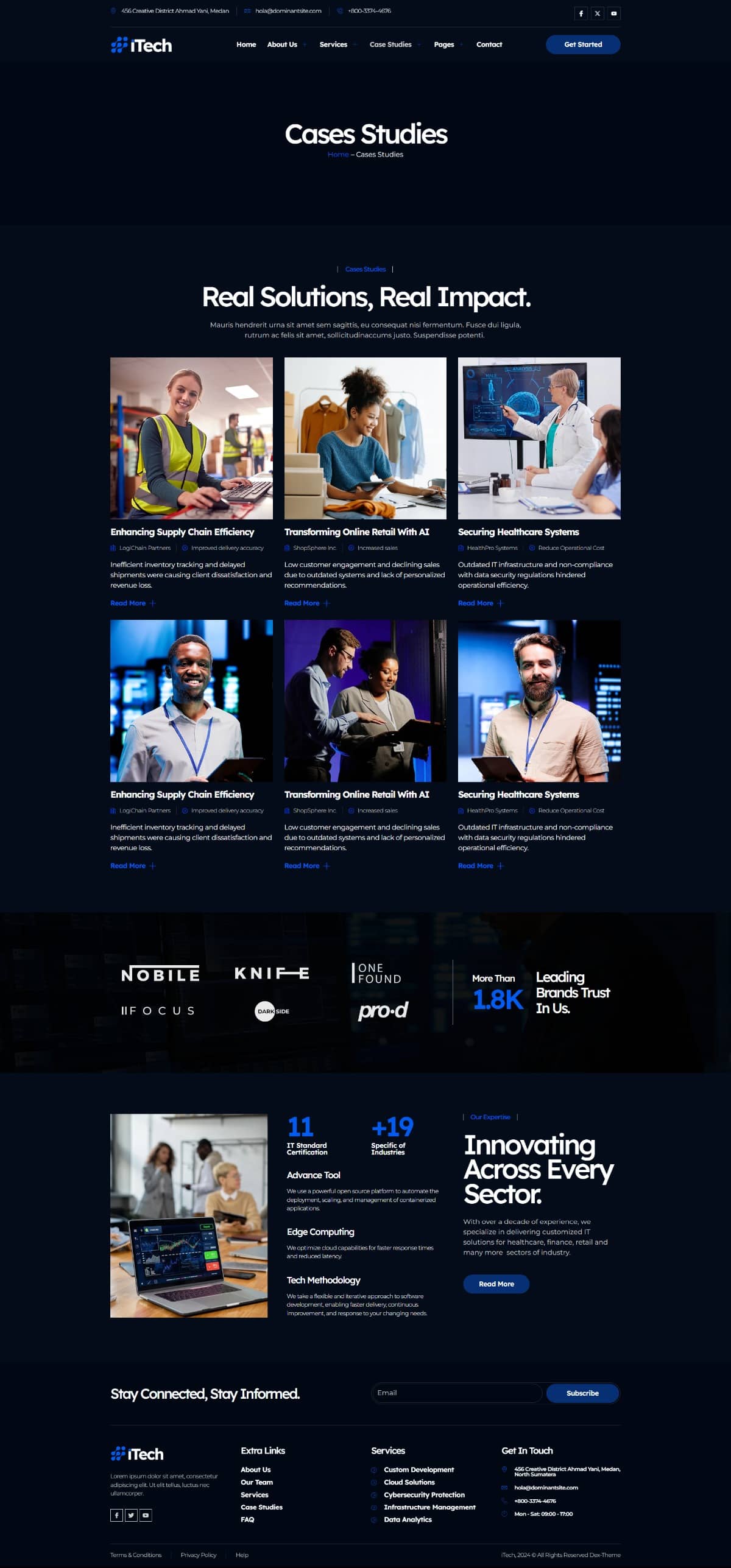 iTech - IT Solutions & Services Company Elementor Template Kit, WP ...