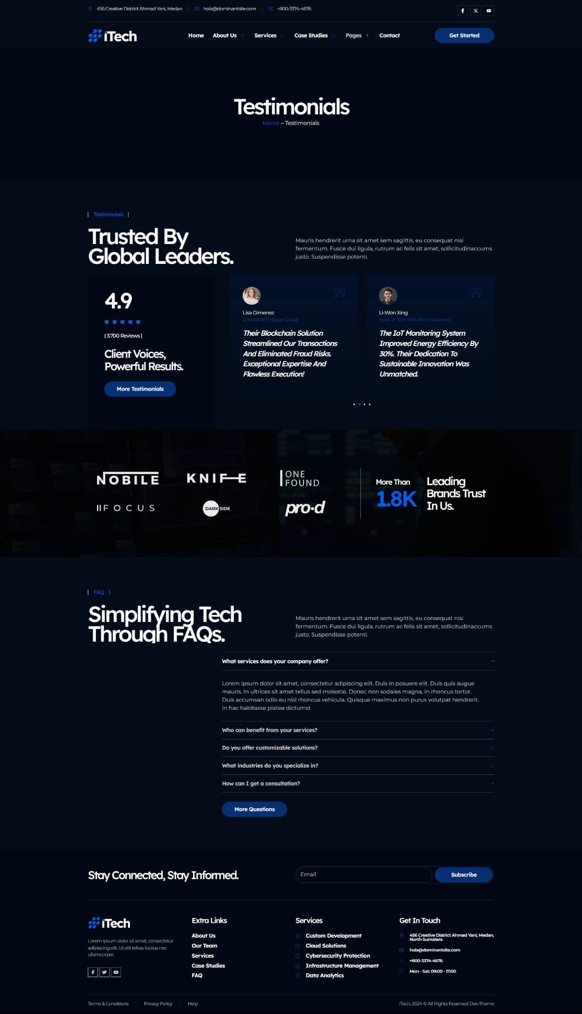 iTech - IT Solutions & Services Company Elementor Template Kit, WP ...