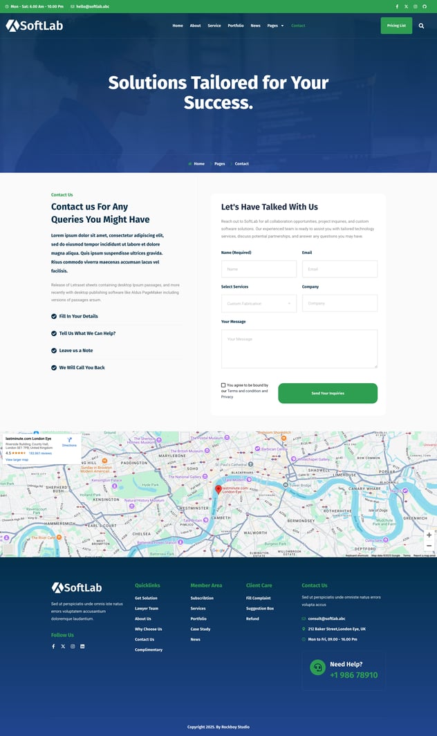 SoftLab - Technology & Software SaaS Elementor Pro Template Kit, WP ...
