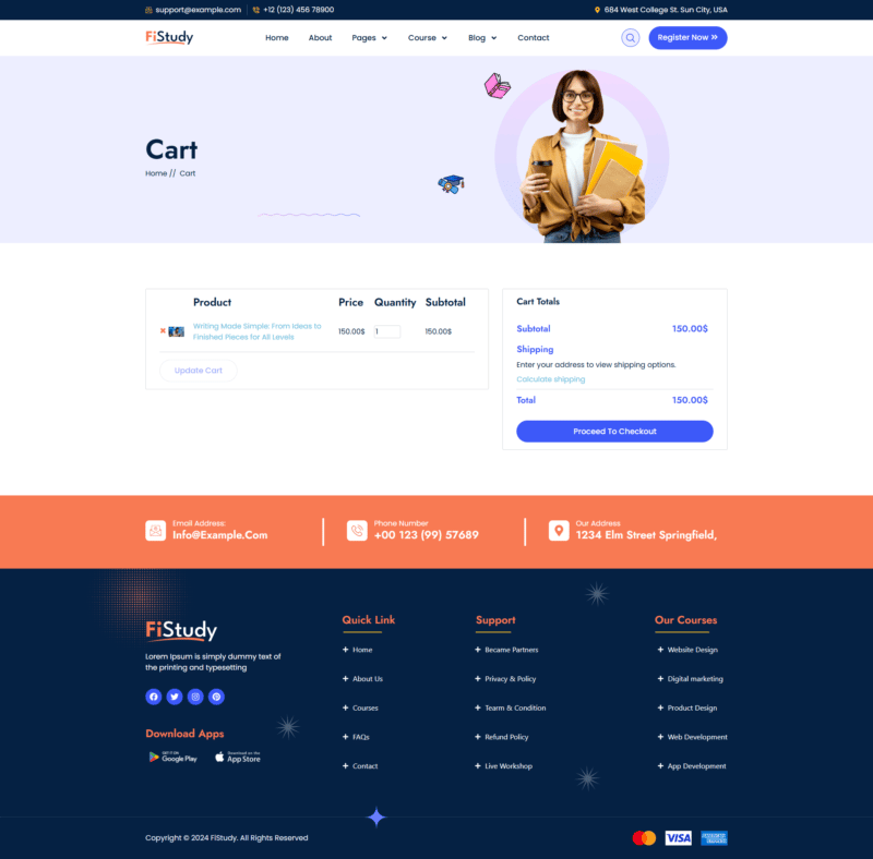 FiStudy - Professional Education & Online Course Elementor Pro Template ...