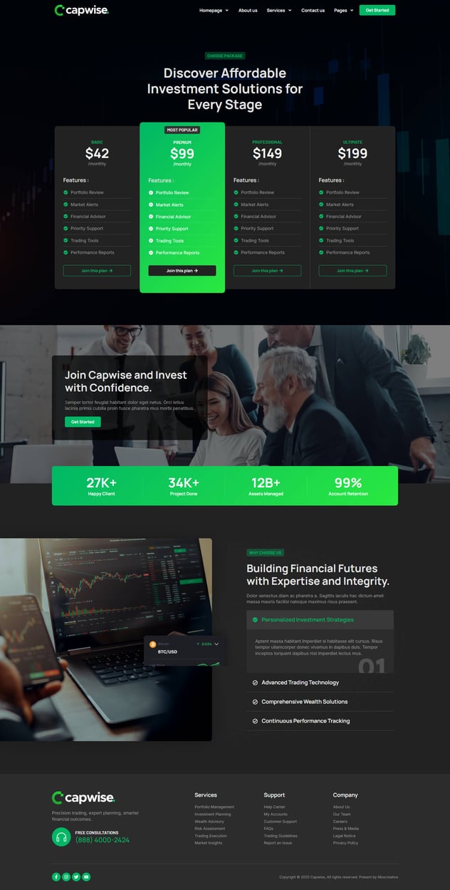 CapWise - Kit de plantillas Elementor Pro para comercio e inversión ...