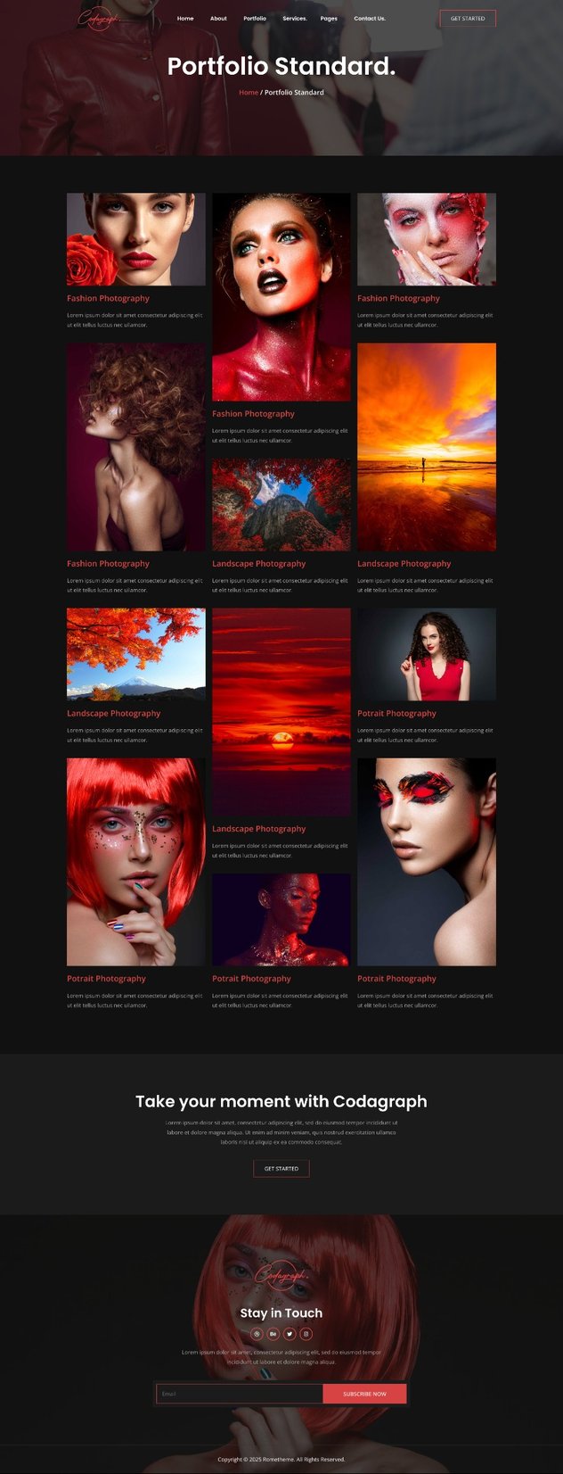 Codagraph - Photography & Portfolio Elementor Template Kit