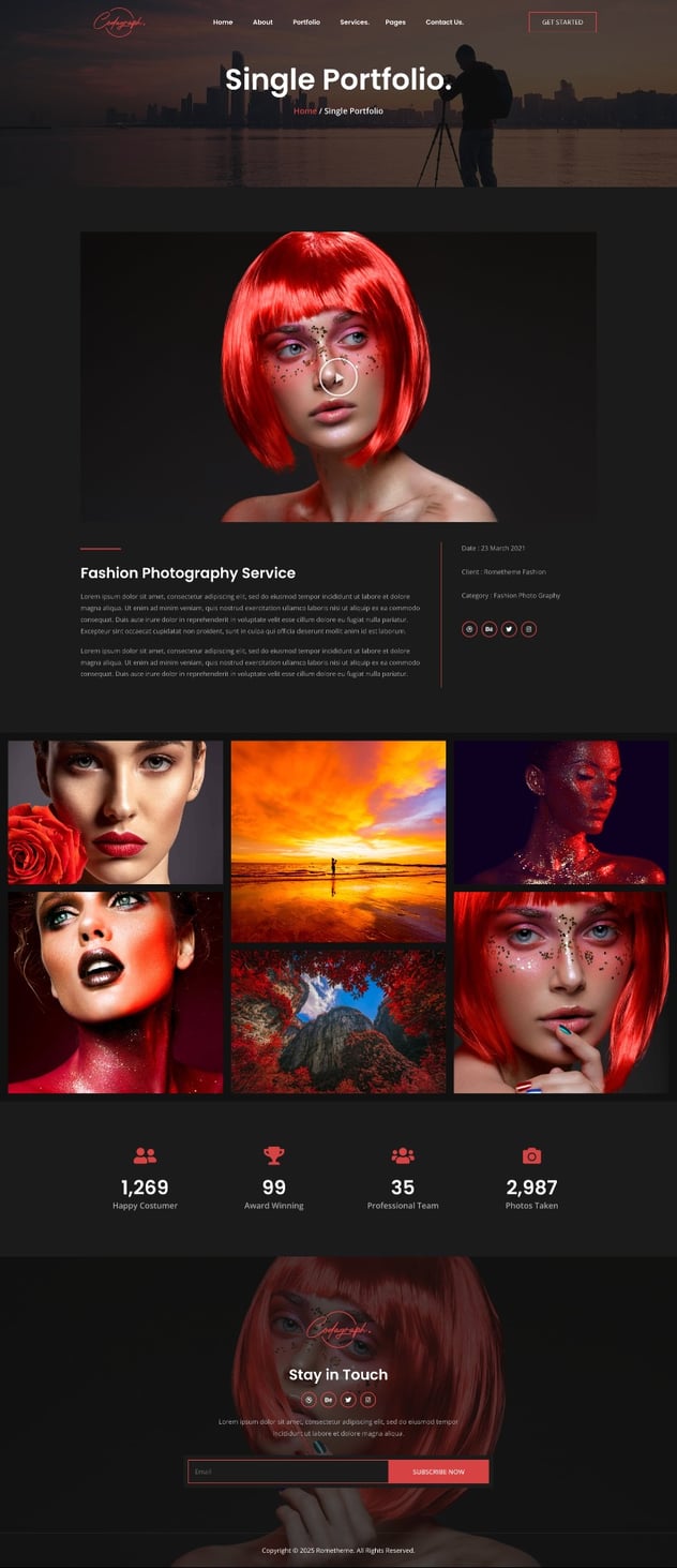 Codagraph - Photography & Portfolio Elementor Template Kit