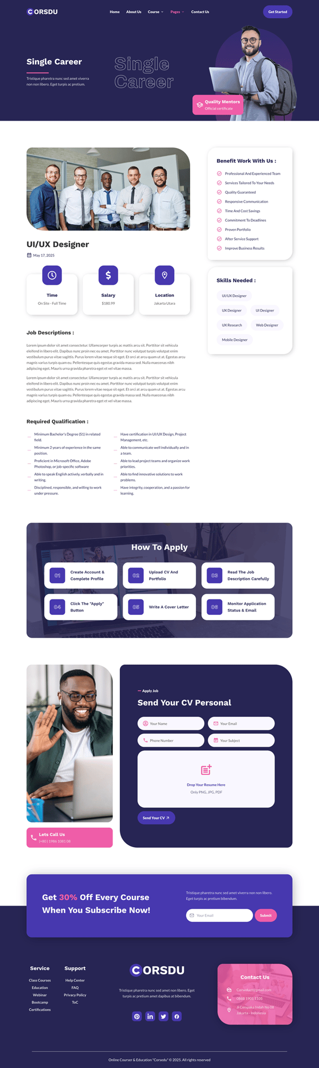 Corsdu - Online Courses & Education Elementor Template Kit ft. classes ...