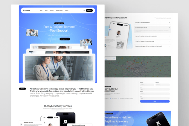 Techvia - Tech Support Service Elementor Template Kit, WP Template Kits ...