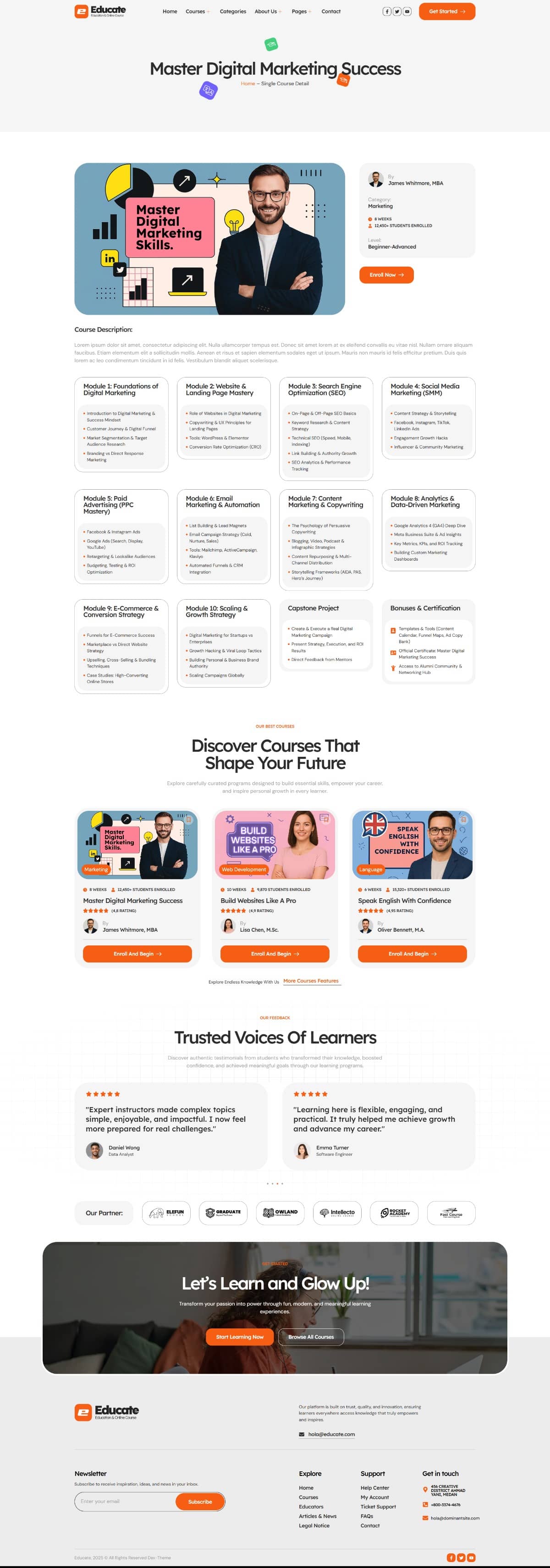 Educate – eLearning & Course Elementor Template Kit, WP Template Kits ...