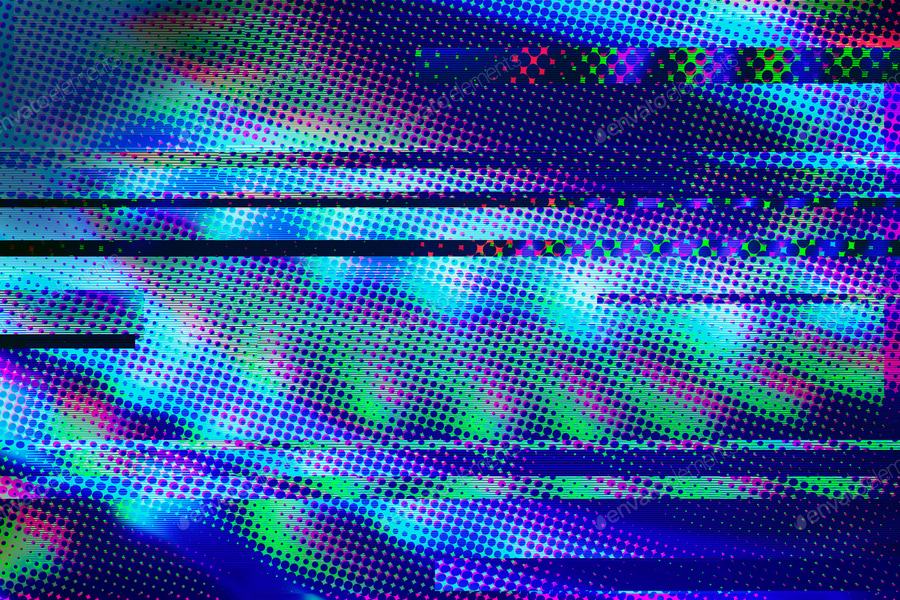 Cover for Glitch interlaced textured futuristic background