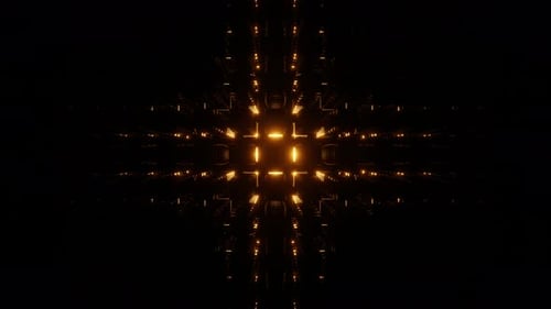 Orange Abstract Cube Volume Background VJ Loop in 4K