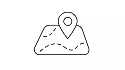 Animated Map Location Pin Minimalist Icon