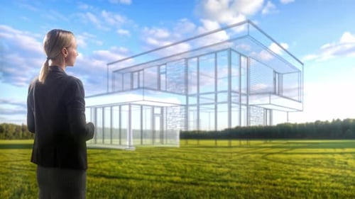 Creative Professional bewertet die visuelle Attraktivität und die Investitionsaussichten von Contemporary House