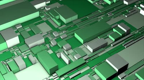 Background of 3d Scheme with Squares