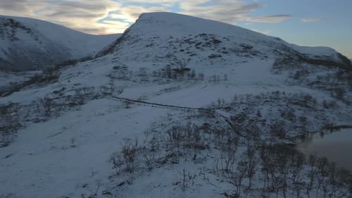 Snow mountain landscape