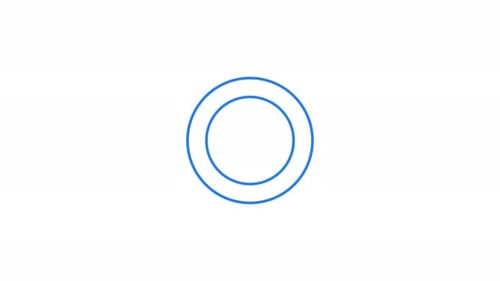 Blau umrandete, sanft pulsierende Ladeanimation