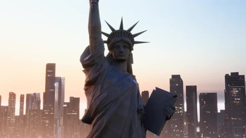 Statue Of Liberty Sculpture In New York, Usa