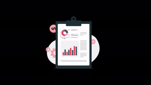 Financial Statement Concept Animation Video - Transparent