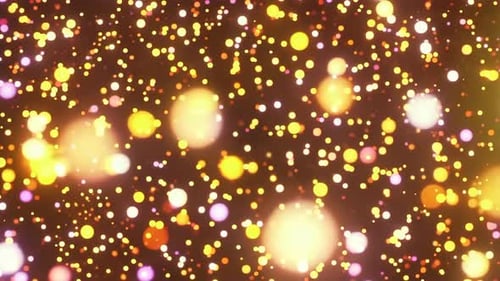 Glowing Golden Glitter Bokeh Abstract Motion Graphics