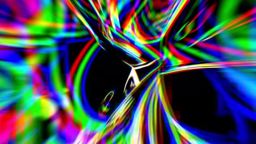 Colorful Abstraction Displaying Vibrant Patterns on a Dark Background