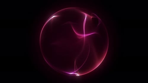 Abstract Glowing Pink Energy Sphere Loop Background