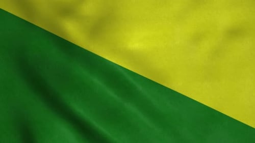 Fluid Waving Yellow and Green Abstract Fabric Background