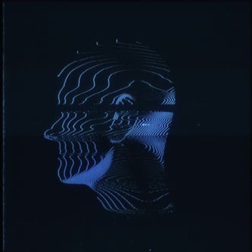 Humanoid Head Blue Modulation Effect 02