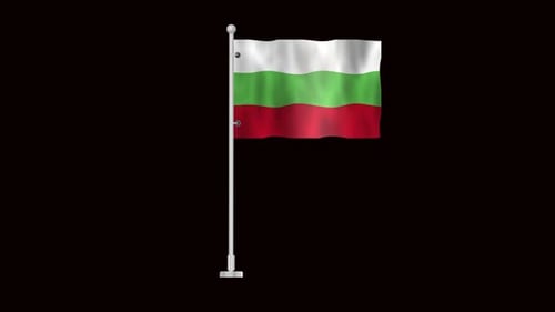 Realistic Waving Flag of Bulgaria Loop