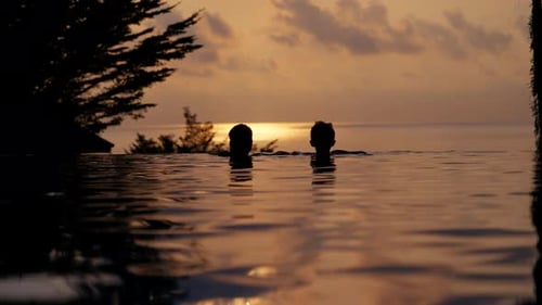 Kids At The Edge Of Infinity Pool
