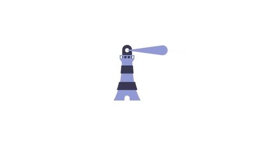 Lighthouse symbol icon animation video