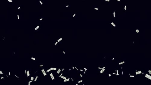 Falling Dollar Bills Money Rain Animated Background