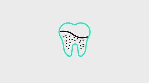 Flat Design Tooth Health Icon Animation