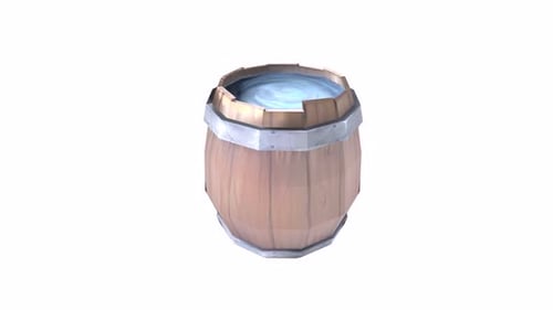 Laço giratório de objetos 3D em barril