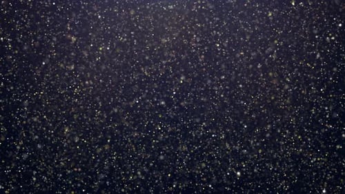 Floating Golden Dust Particles Abstract Background Loop