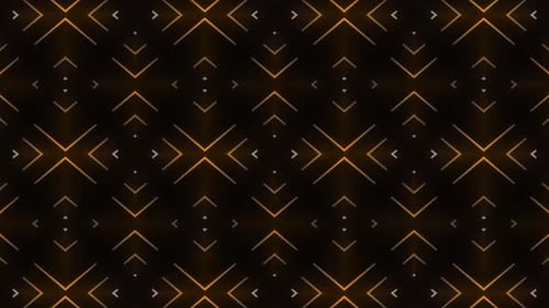 Abstraktes geometrisches Muster mit leuchtenden goldenen Pfeilen, die sich bewegen
